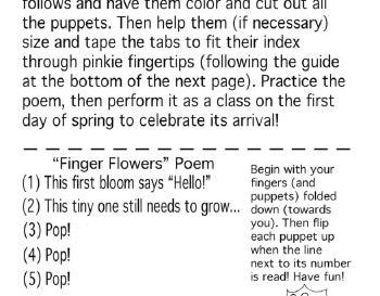 teach March: Finger Flowers