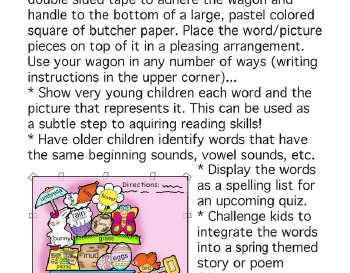 Words for Spring Bulletin Board teaching resource