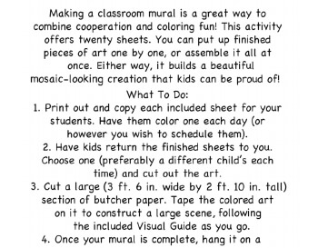 March Kindergarten Mural - Activity for Class worksheet