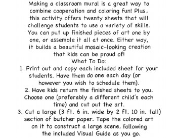 teach March: March First Grade Mural - Activity for Class