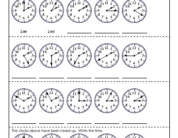 Clocks and Counting by Fives and Tens teaching resource