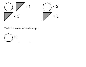March: Algebra: Unknown Shape Equations worksheet