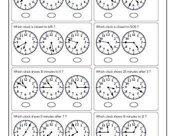 March: Clocks worksheet