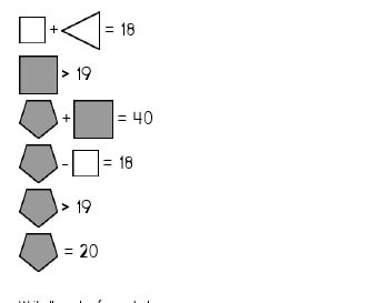 teach Algebra: Unknown Shape Equations