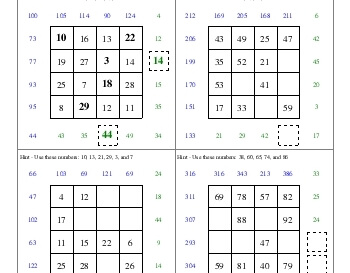 Subtraction Squares teaching resource