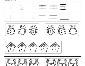 April: Counting by ones worksheet