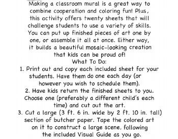 teach April First Grade Mural - Activity for Class