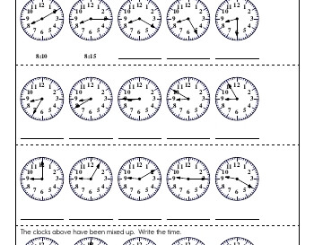 teach April: Clocks and Counting by Fives and Tens