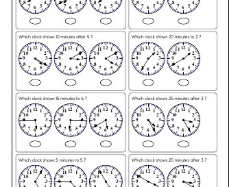 April: Clocks worksheet