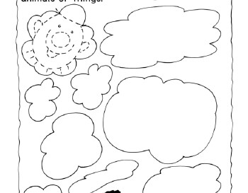 April: Clowning with Clouds Drawing Page worksheet