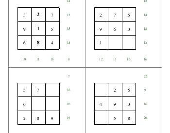 April: Square Math worksheet