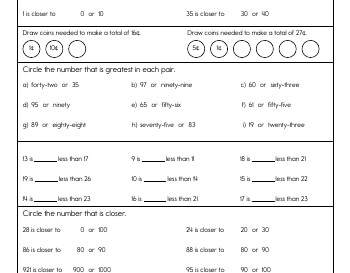 April: Math Quick Prints worksheet