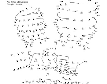 April: Number Patterns: Challenging Dot to Dot teaching resource