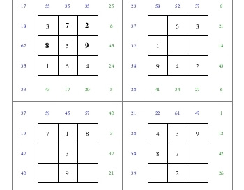 teach April: Subtraction Squares