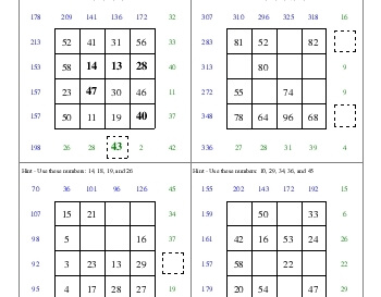April: Subtraction Squares teaching resource