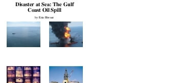 April: Disaster at Sea: The Gulf Coast Oil Spill teaching resource