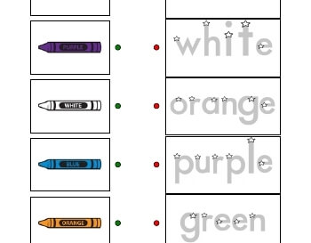 May/June: Match Crayons with Traceable Word worksheet