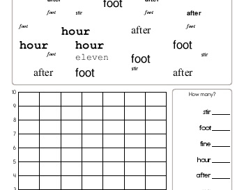 May/June: Counting and Graphing worksheet
