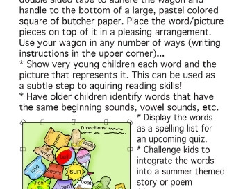 May/June: Words for Summer Bulletin Board teaching resource