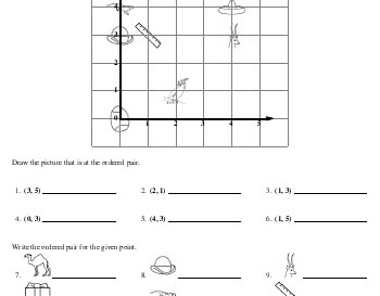 teach May/June: Ordered Pairs Printables with Pictures