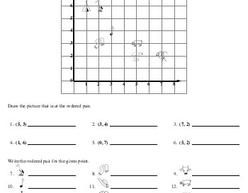 teach May/June: Ordered Pairs Printables with Pictures