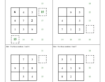 Addition Squares teaching resource