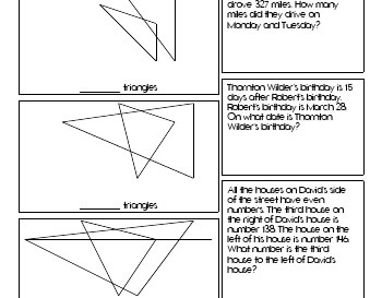 May/June: Count Triangles and Word Problems worksheet