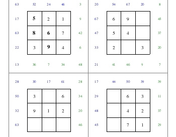 May/June: Subtraction Squares teaching resource
