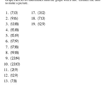 teach Draw a Picture: Coordinate Graphing