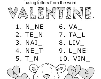 teach Valentine's Day Puzzles