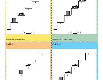 teach July/August: Addition Stairs Math Center