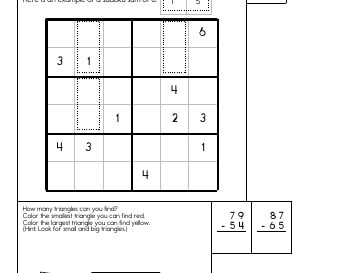 2nd grade social studies sudoku easy printable