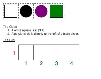 July/August: Logic Shapes - Easy Puzzle with One Row worksheet
