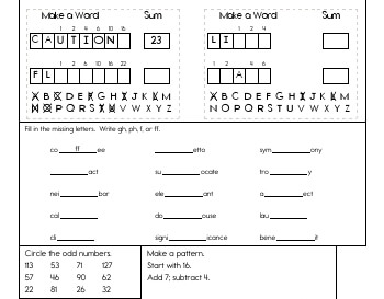 teach July/August: Homework Practice Pages