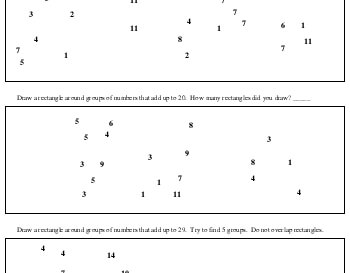 July/August: Addition Grouping teaching resource