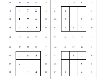 teach July/August: Subtraction Squares