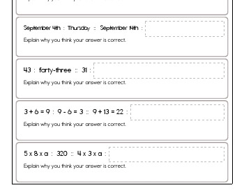 teach Math Analogies