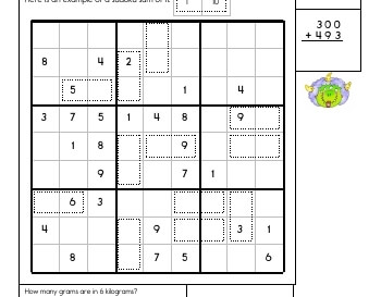 teach Sudoku Sums