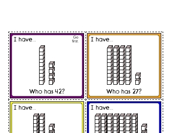 teach September: I have... Who has... Tens/Ones Place Value