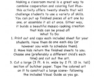 teach September: September First Grade Mural - Activity for Class