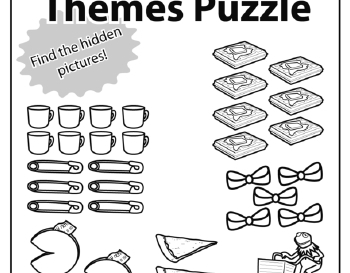 September: Hidden Pictures: September Themes Puzzle worksheet