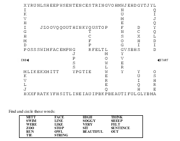 teach September: Spelling and Vocabulary: Maze Search