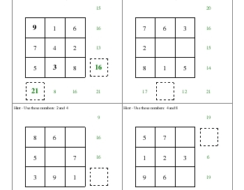 teach September: Addition Squares