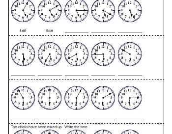 teach September: Clocks and Counting by Fives and Tens