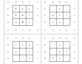teach September: Subtraction Squares