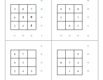 September: Square Math worksheet