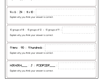 September: Math Analogies teaching resource