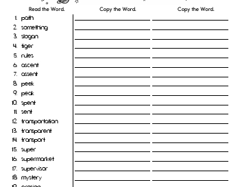 September: Spelling: Week of September 12 worksheet