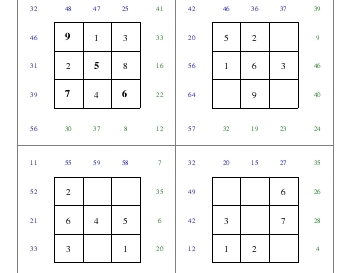 teach September: Subtraction Squares