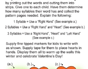 February: Hearts and Hands worksheet